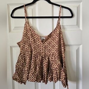 Patrons of Peace Boho Cropped Tank, L